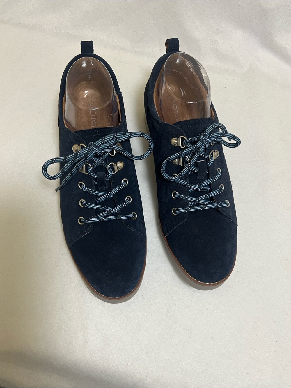 Vionic Navy Suede Lace-Up Boots